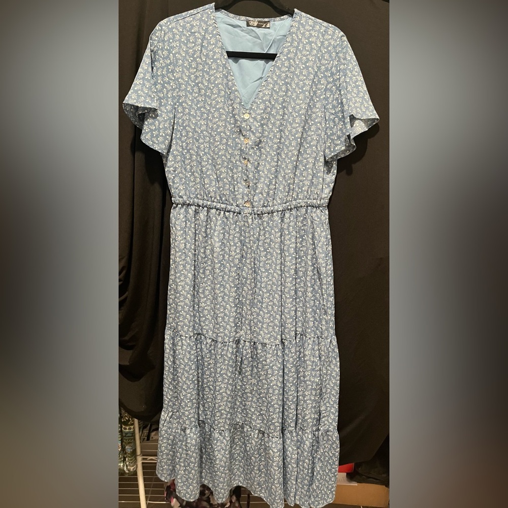 Women’s Blue Floral Summer Dress
